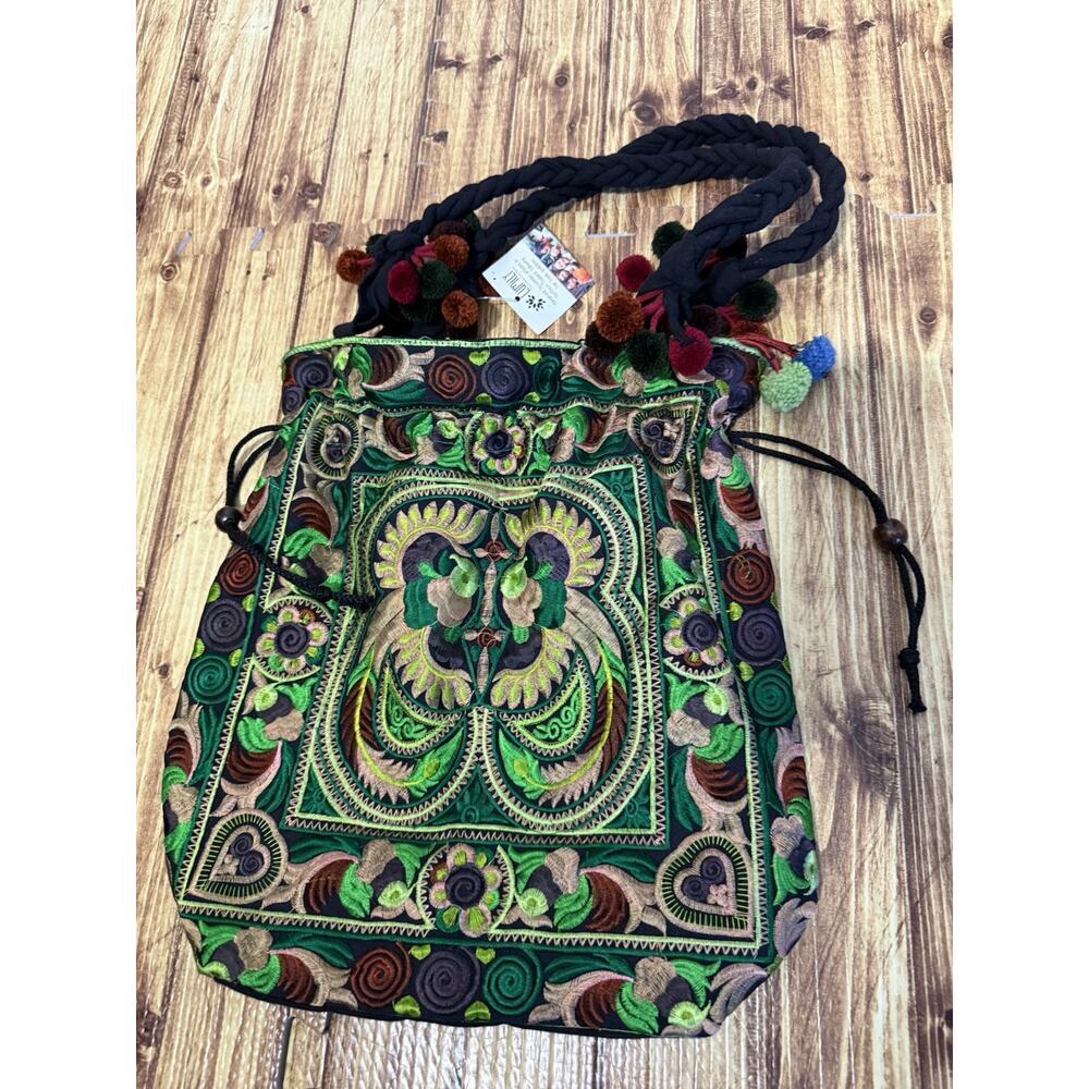 Disney Parks Lumily Thailand Handmade Embroidered Tassel Shoulder Bag - Picture 7 of 12